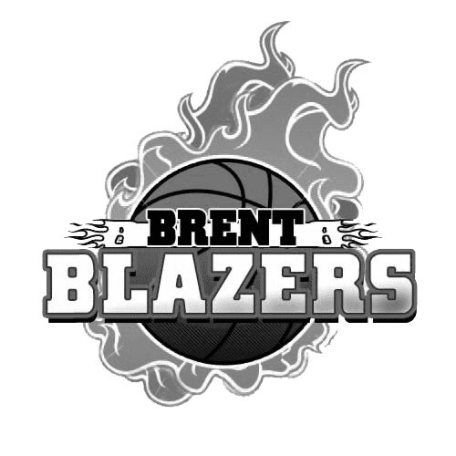 BRENT BLAZERS BLACK & WHITE LOGO